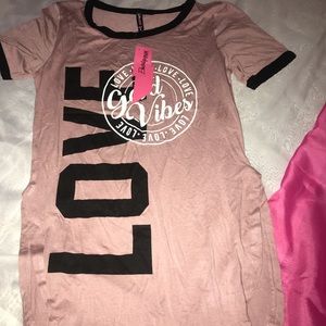 Pink good vibes shirt
